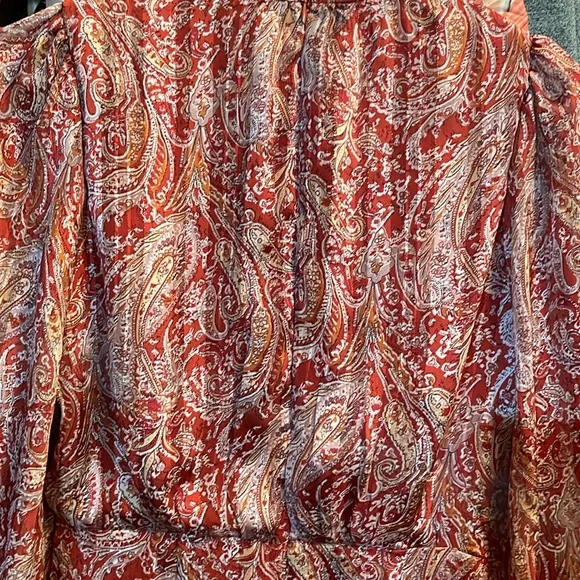 Lulus Paisley Long Sleeves Mini Cocktail Dress - Picture 9 of 13